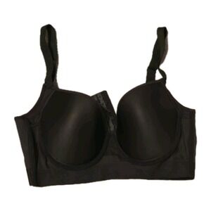 NWT Shapedly Wireless Full Coverage Bra 40F Black Support Comfort Large Cup